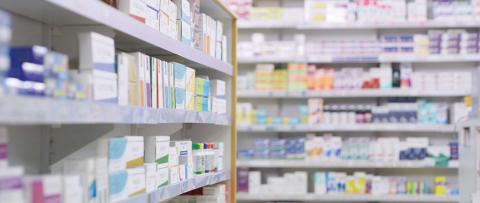 Pharmacy shelves 
