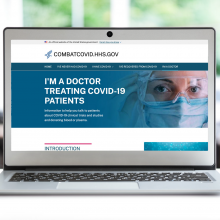 Website doctor providing treatment for COVID-19 patients 